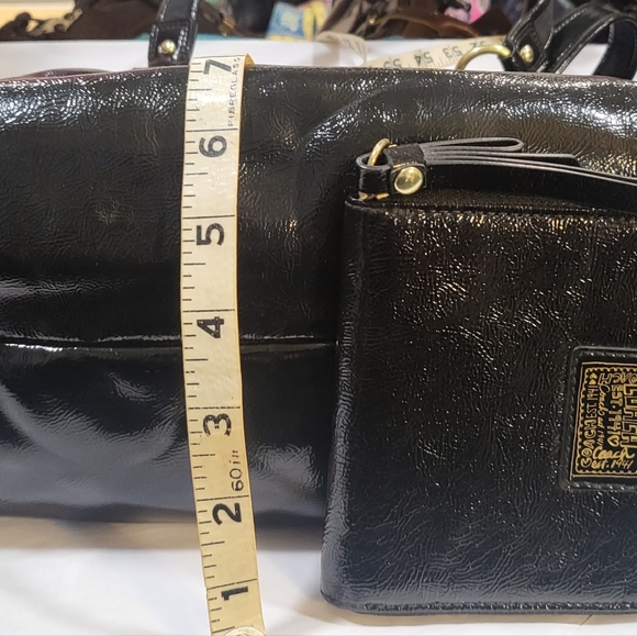 Leather Coach F20004 Poppy Daisy Patent Leather XL Tote Bag & Matching Wallet - Picture 8 of 8